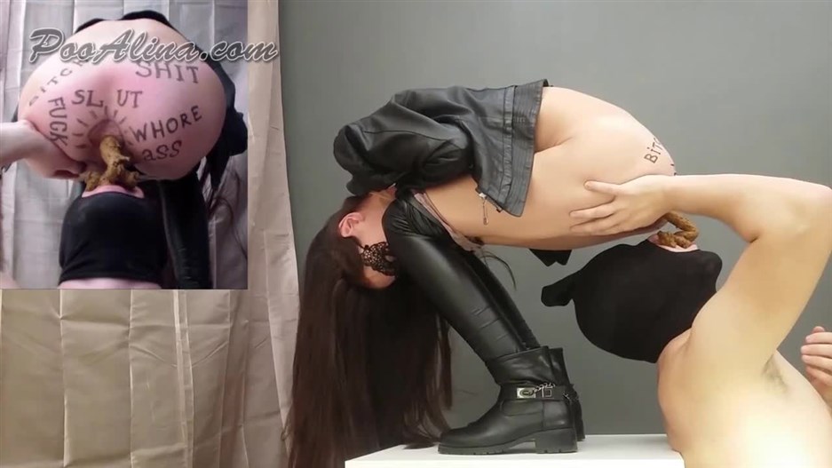 PooAlina Slut Pooping In Mouth Of A Toilet Slave HD 720p October 24